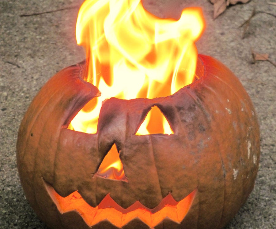 Jack-o'-lantern on Fire ('Propane Pumpkin')