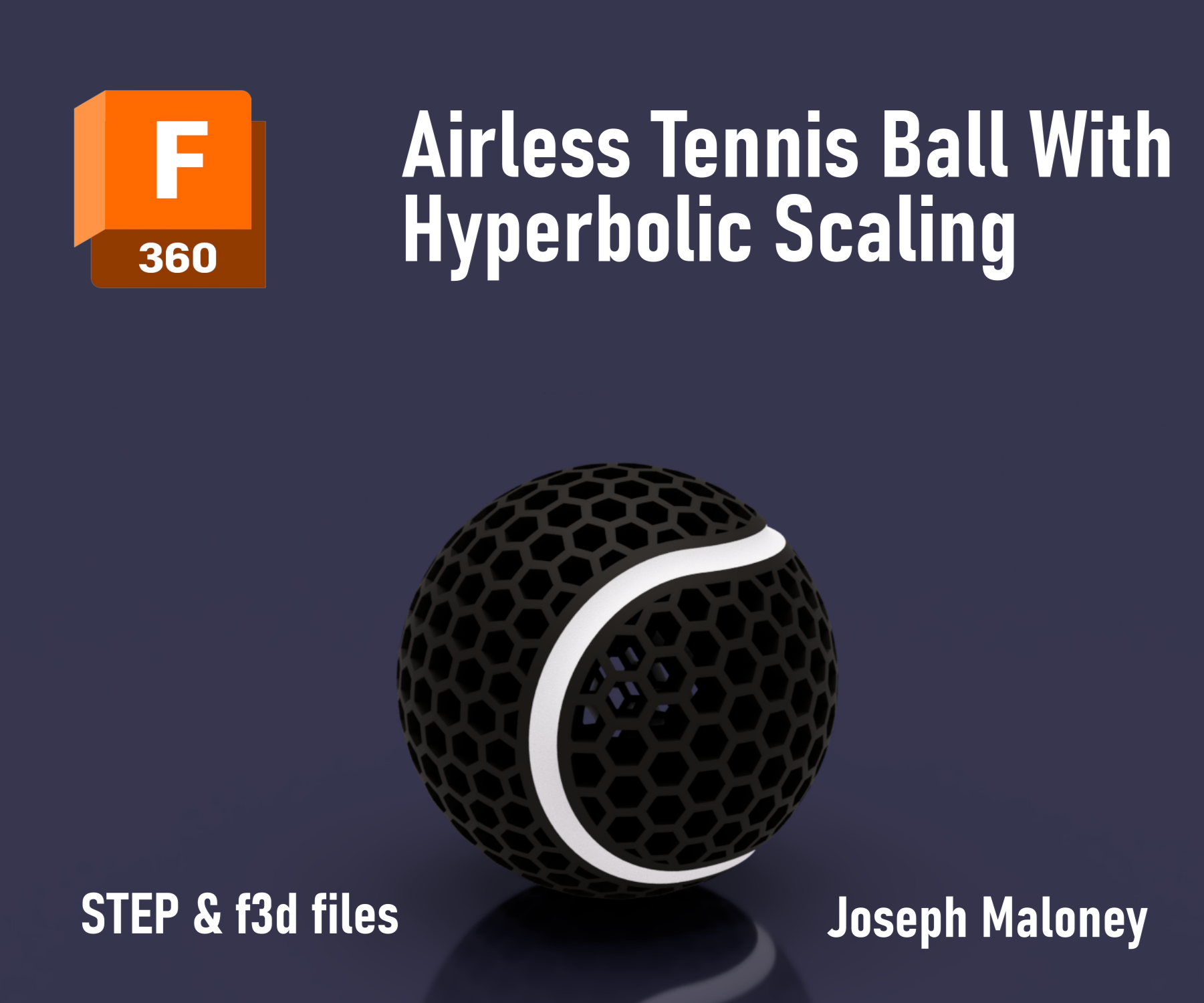 Airless Tennis Ball: Hyperbolic Mapping to a Sphere
