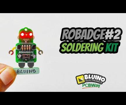 Basic Soldering Kit Badge LED Blinking RoBadge 2 
