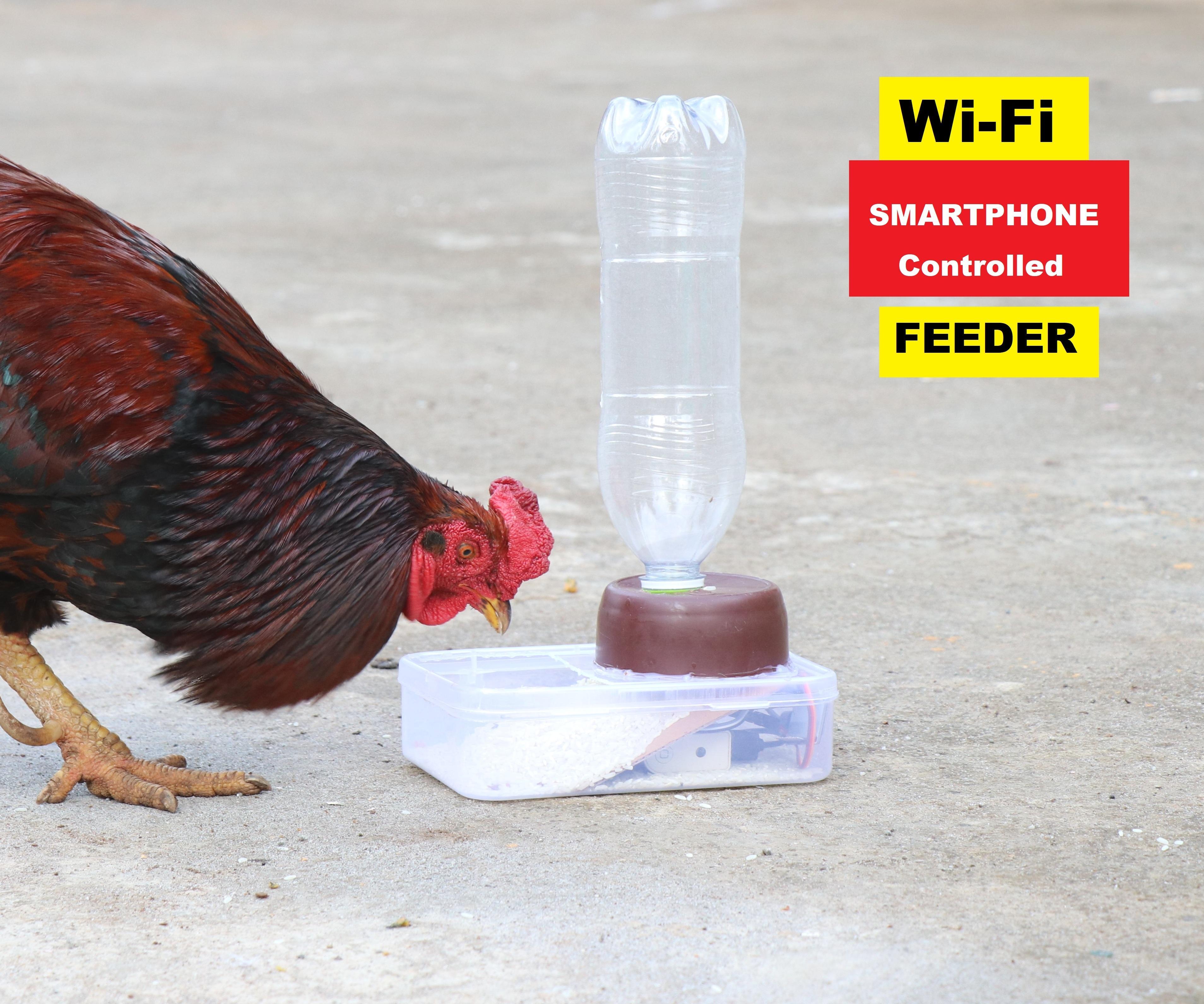 DIY Smartphone Controlled Chicken Feeder