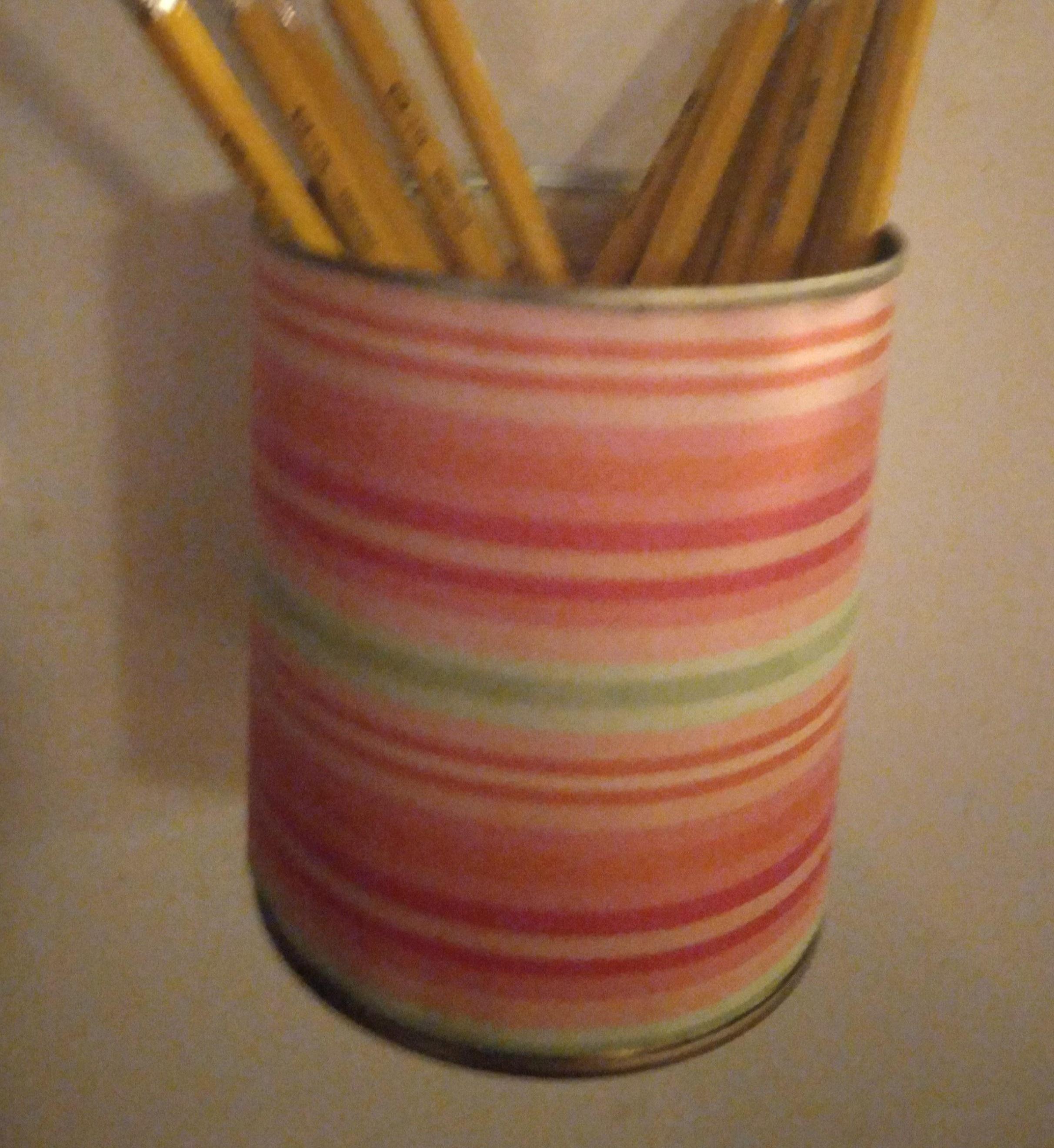 Recycled Can Magnetic Pencil Holder
