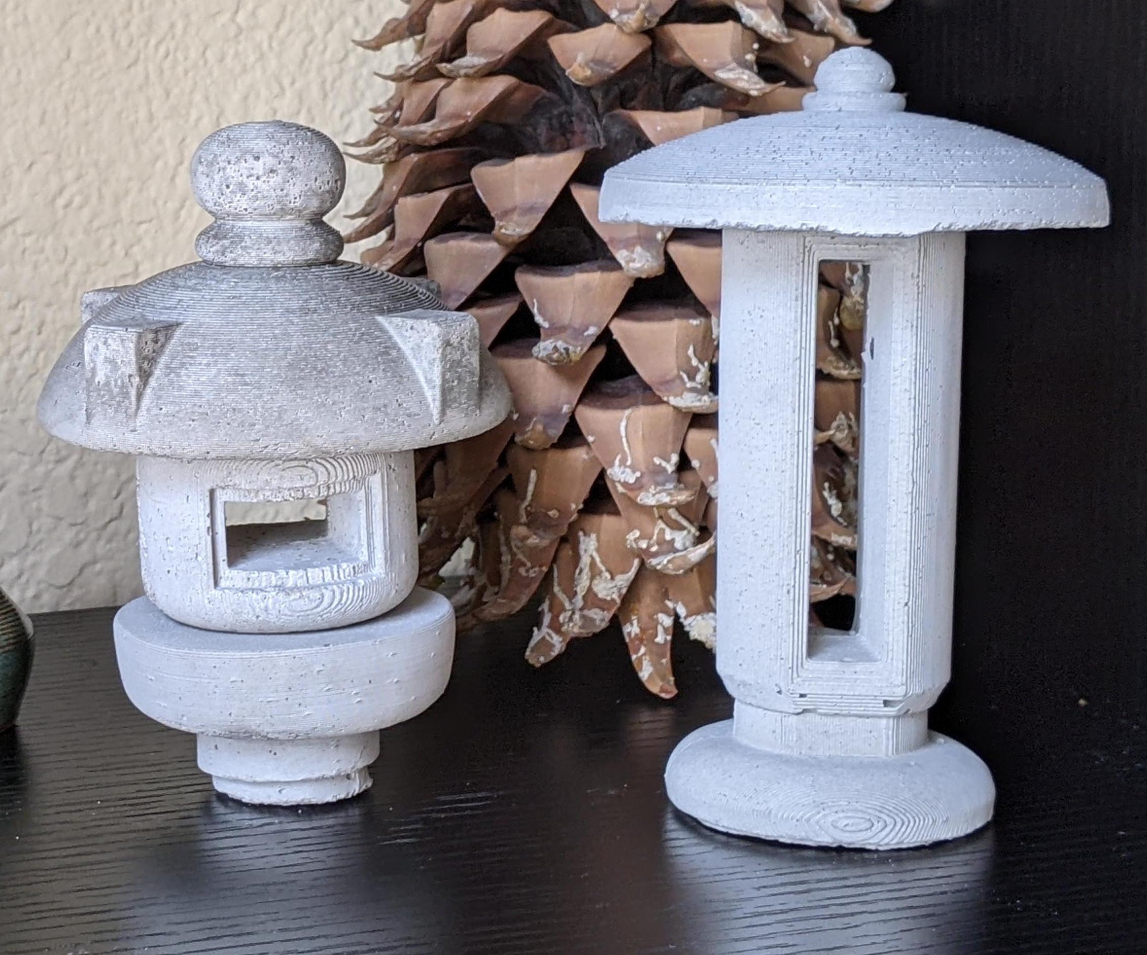 Miniature Japanese Lanterns: Decorative Cement Casting
