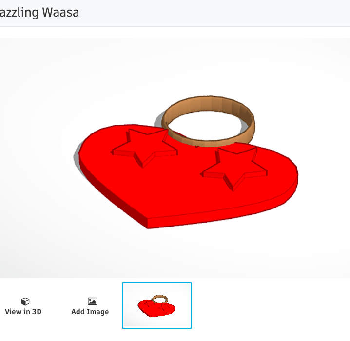 Heart 3D Printing Keychain