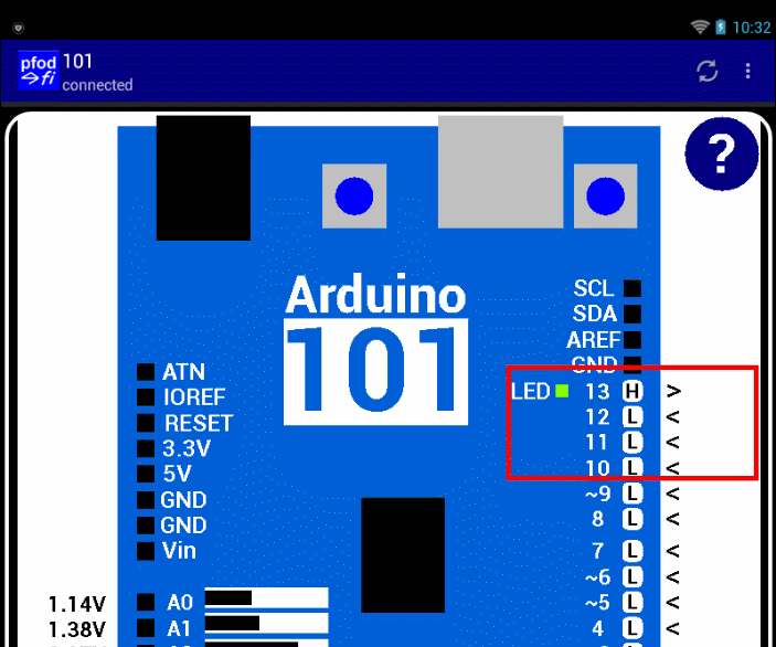 Arduino101 Controller App