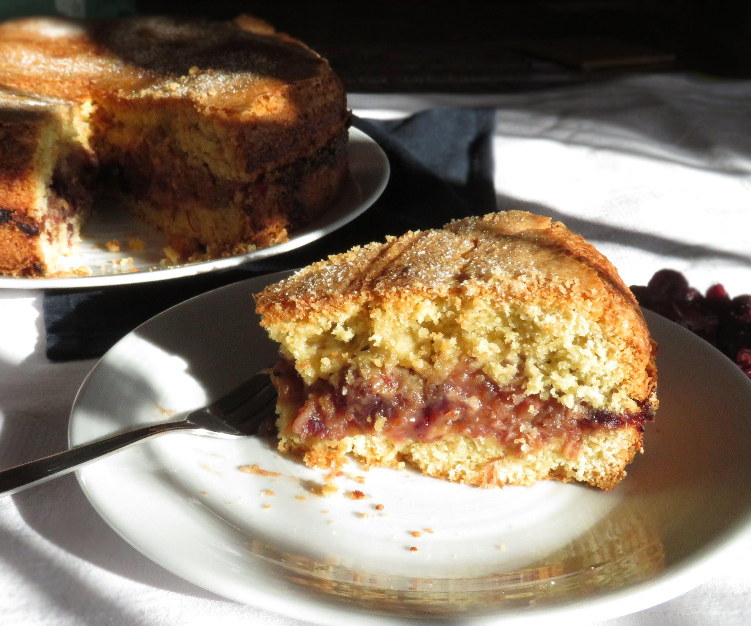 Gâteau Breton With Date and Cranberry FIlling