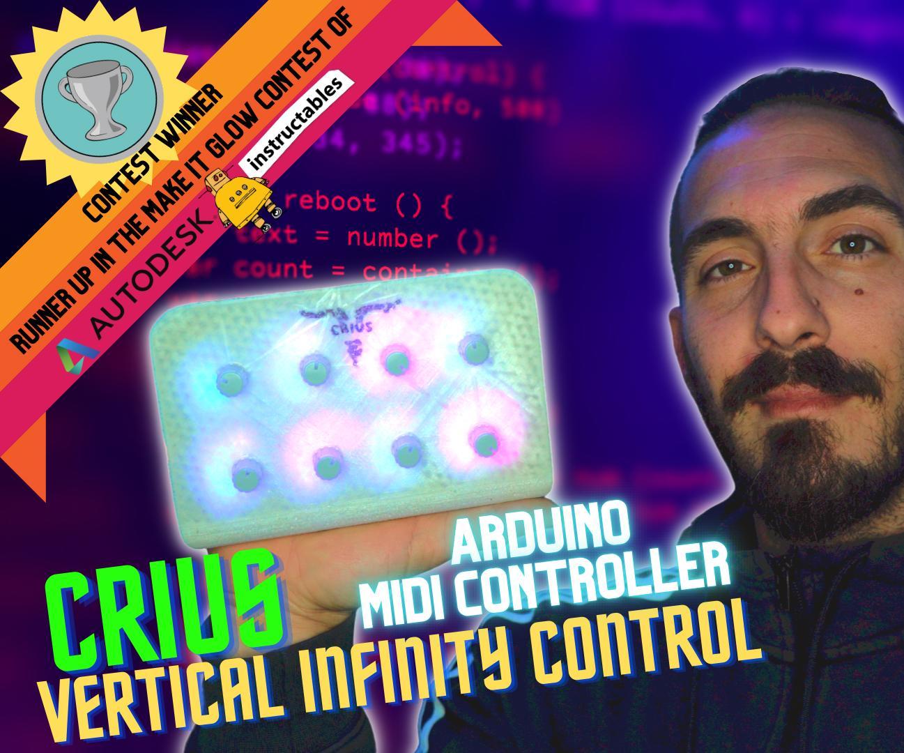Crius “Vertical Infinity Control V1.0” USB MIDI Controller