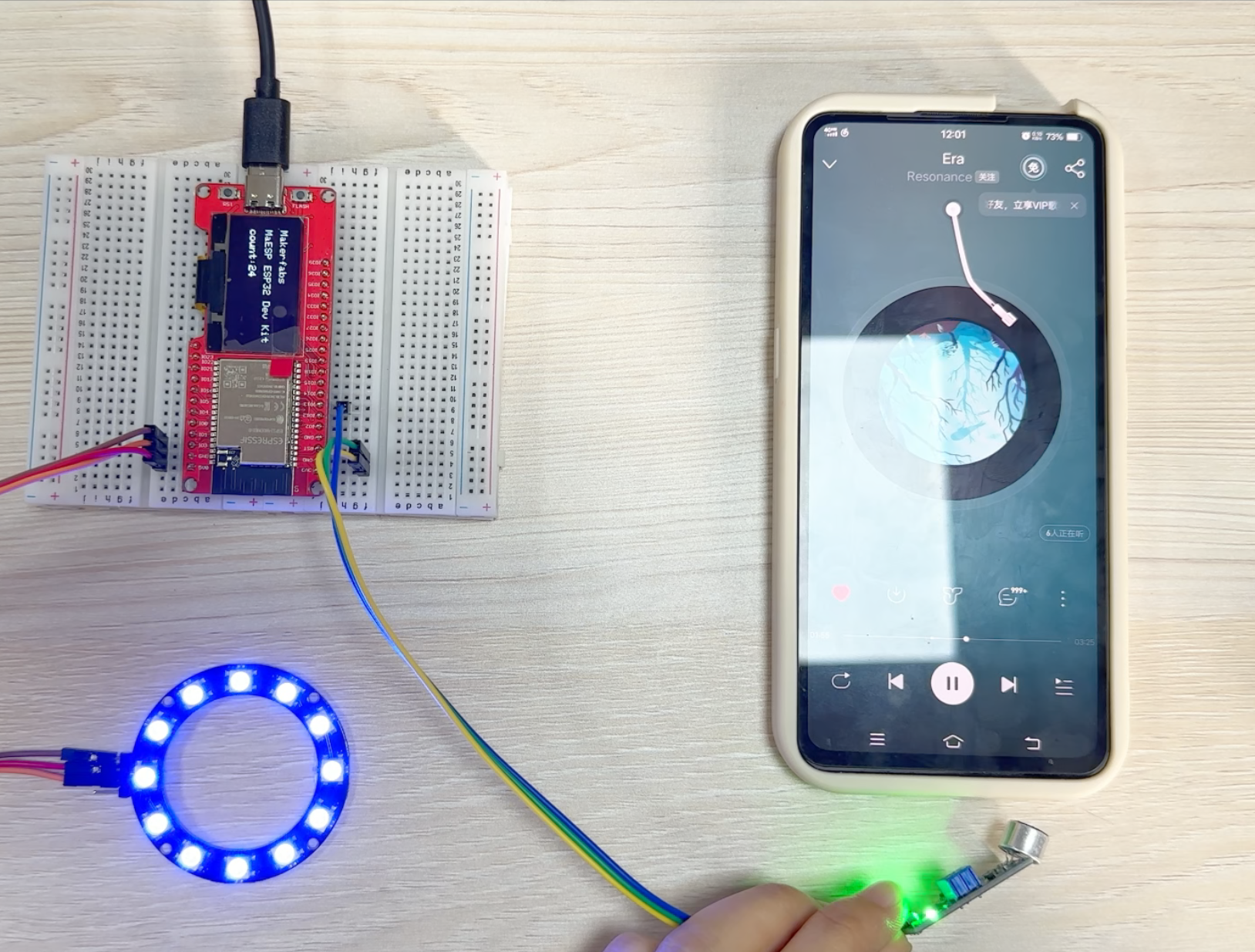 Sound-activated Counting Light