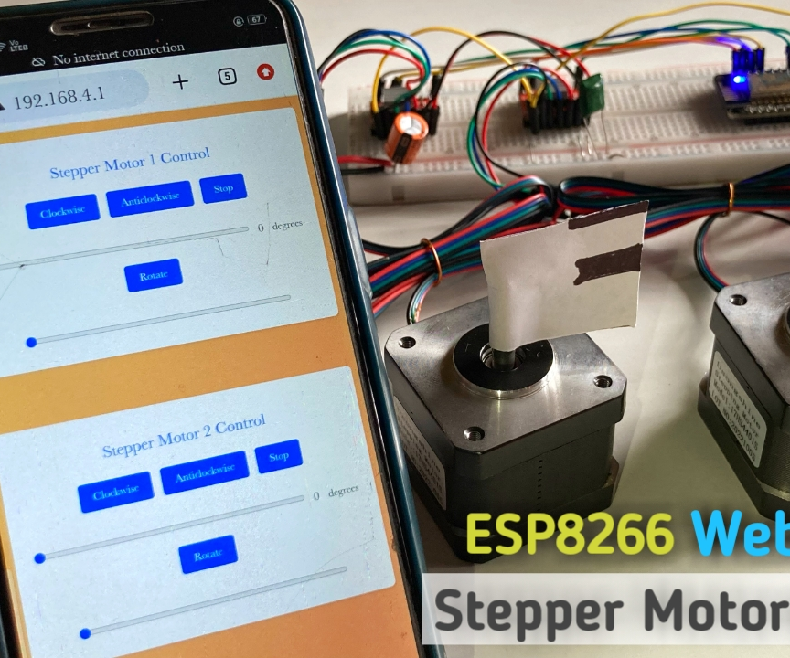 ESP8266 Webserver Control Stepper Motor
