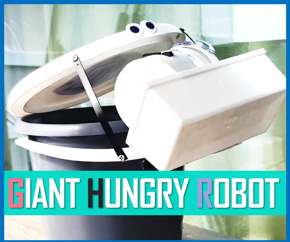 Trash Bin Robot - Giant Hungry Robot