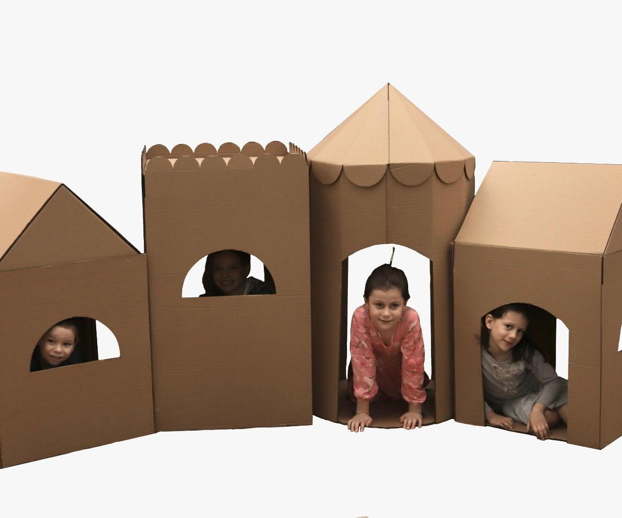 Playhouse Made of Cardboard, Made in CNC Laser Cutting Machine