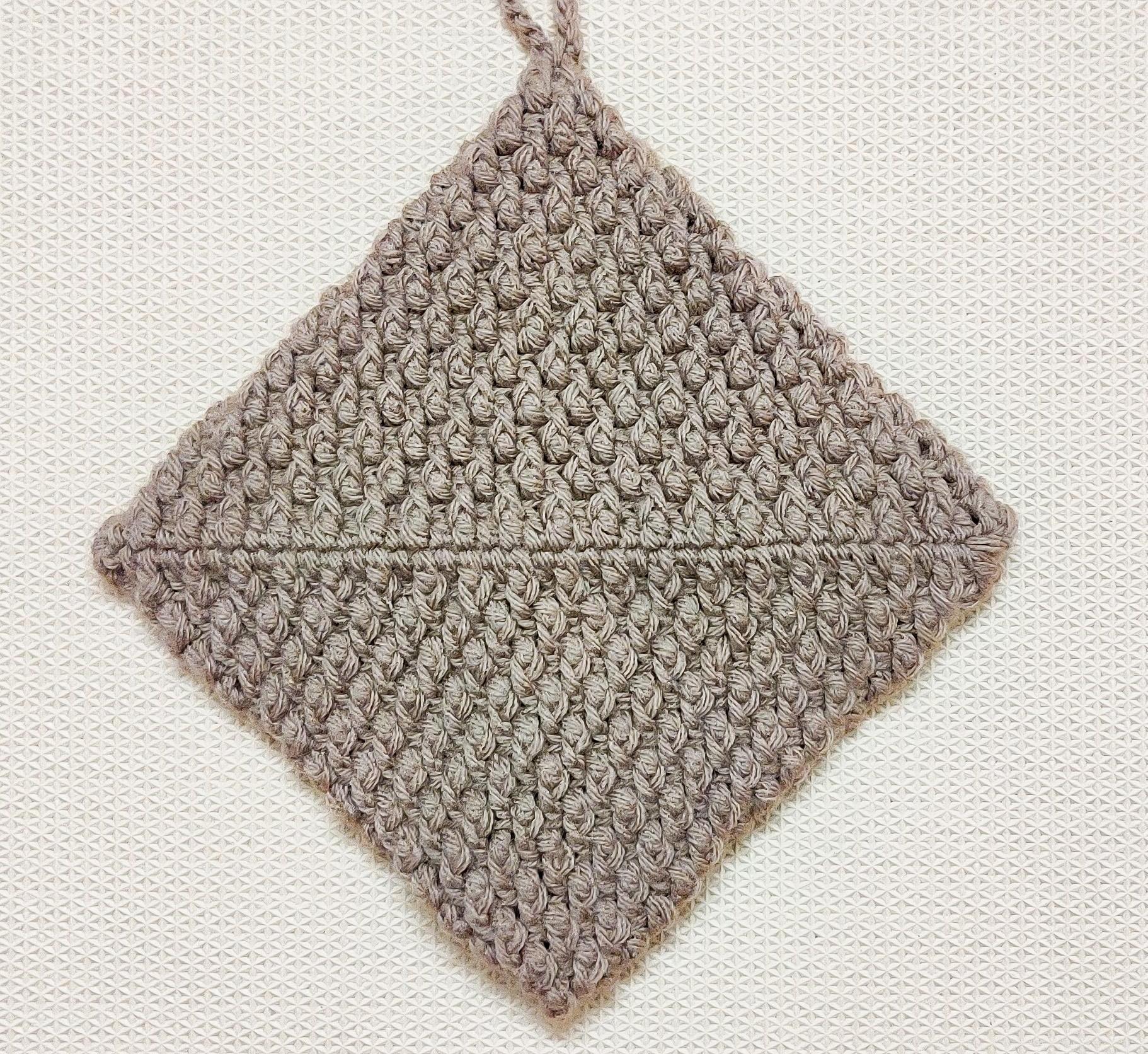 Easy Double Thick Textured Crochet Square Potholder