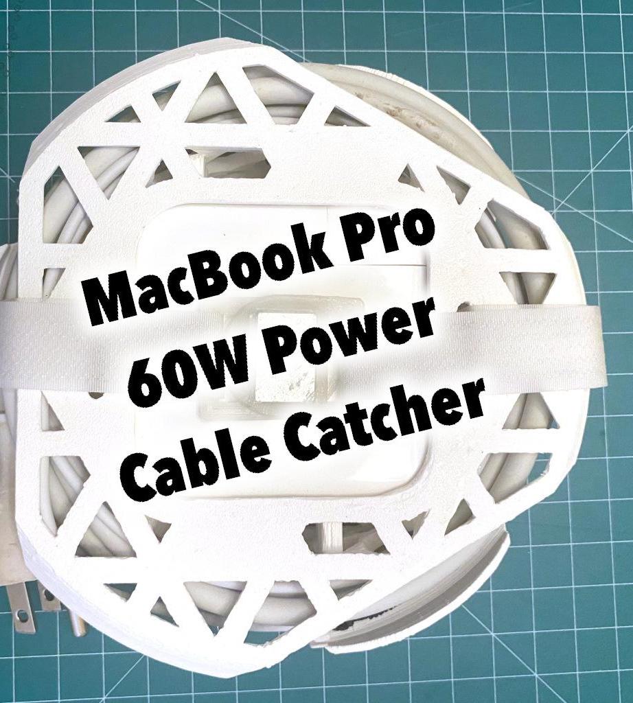 3D Printed MacBook Pro 60W Cable Catcher