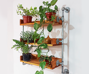 Build a Wooden and Steel Wall Plant Shelf