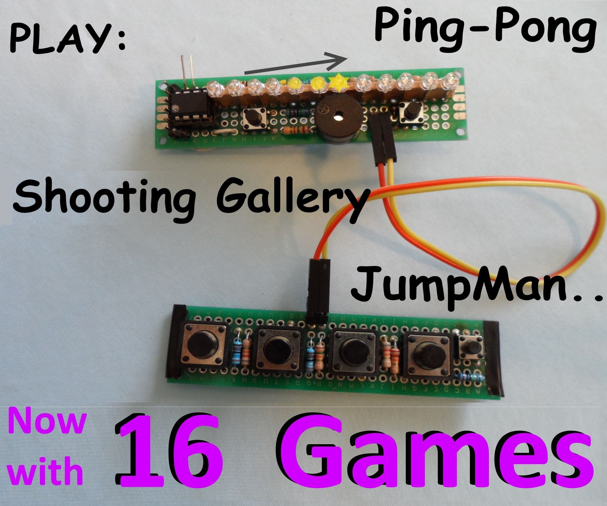 In-Line LED Display Arduino Games