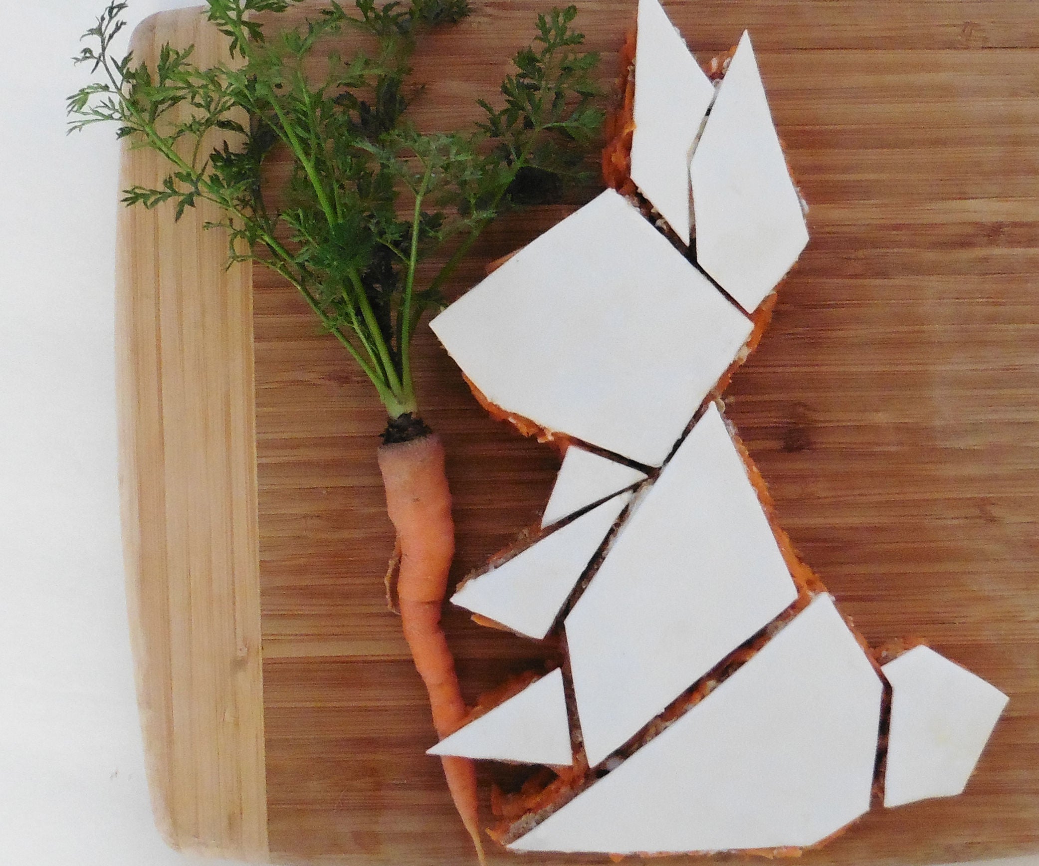 Geometric Bunny Rabbit Carrot Cake