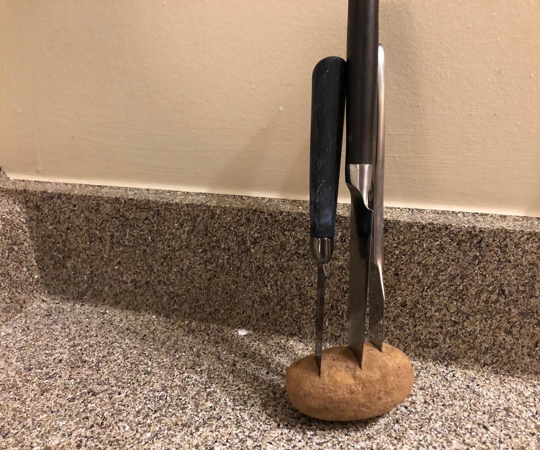 Old Potato Knife Holder