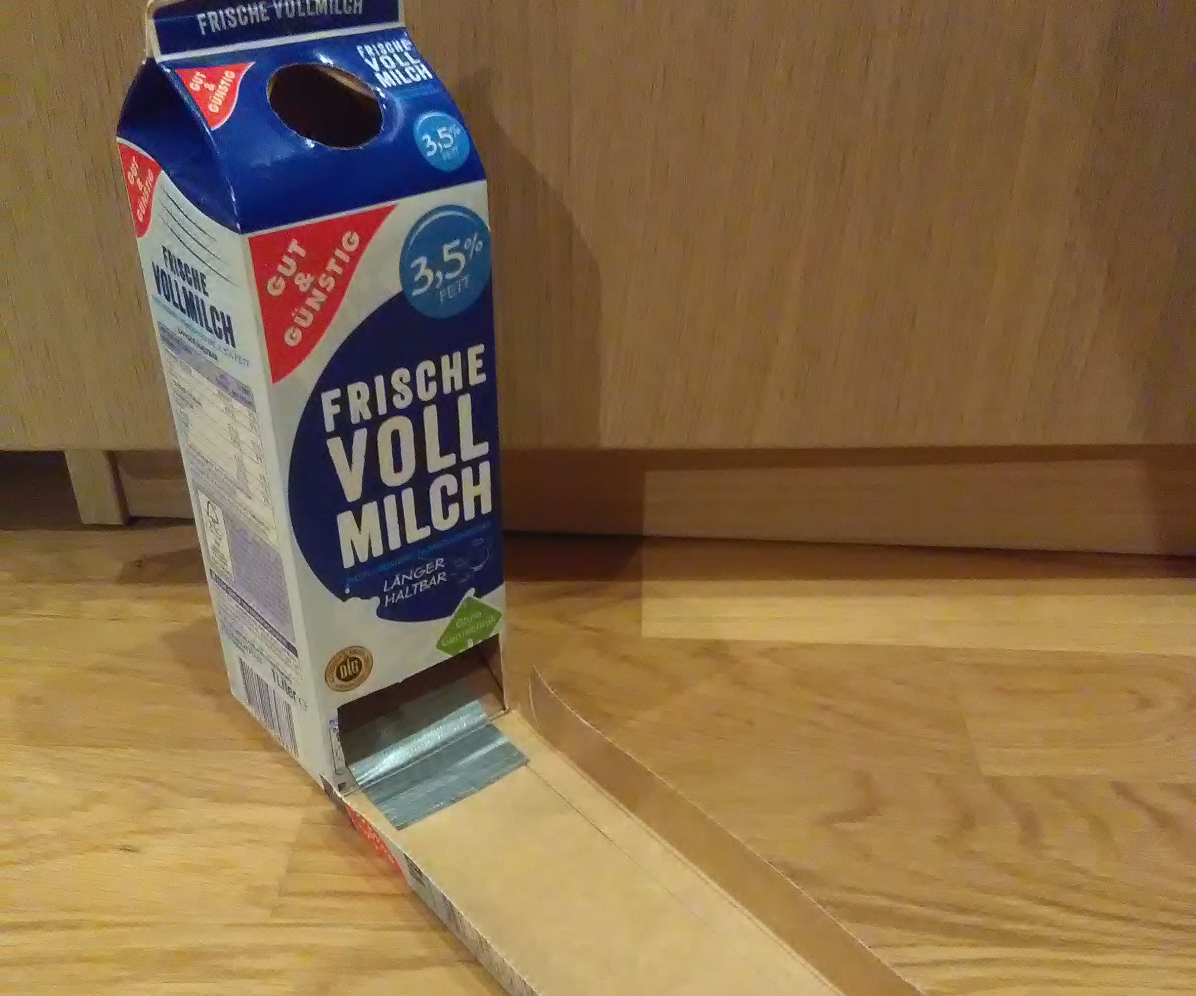 Foldable Dice Tower From Milk Cartons