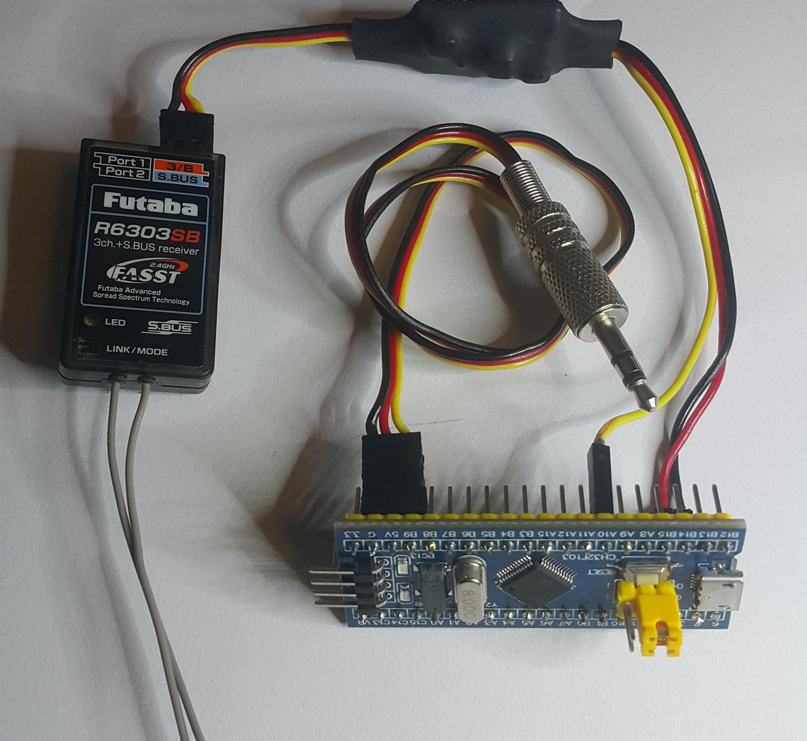 SBUS to PPM and PWM Decoder Using Arduino Timer Interrupts. PART 3: Porting to ESP01 and STM32F103