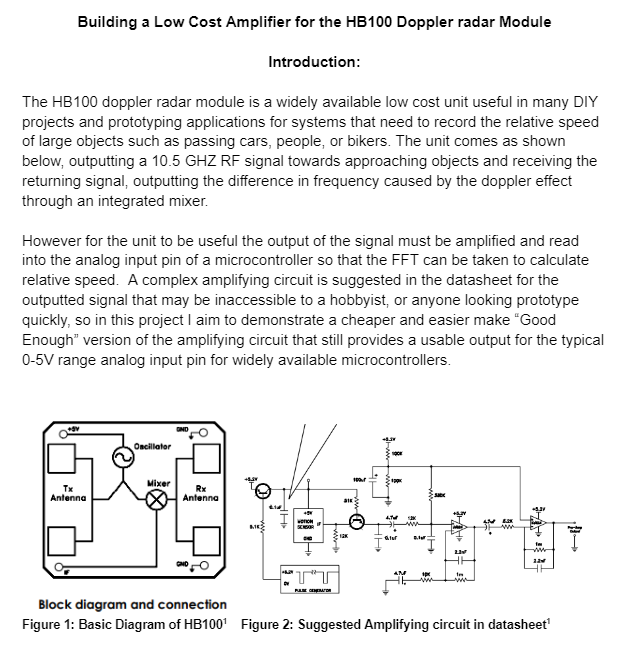 Easy HB100 Amplifier