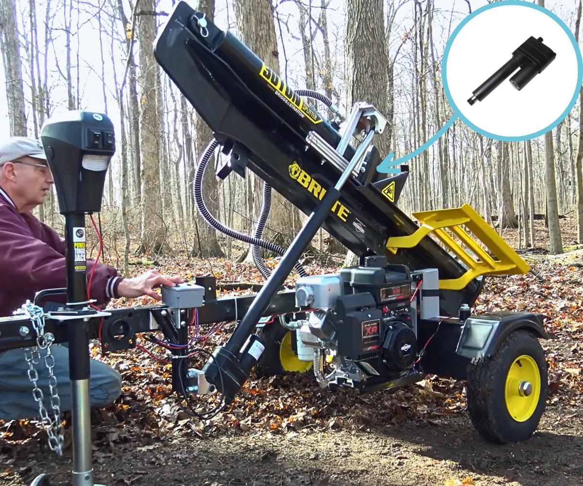Log Splitter Upgrade With PA-17 Heavy Duty Linear Actuator