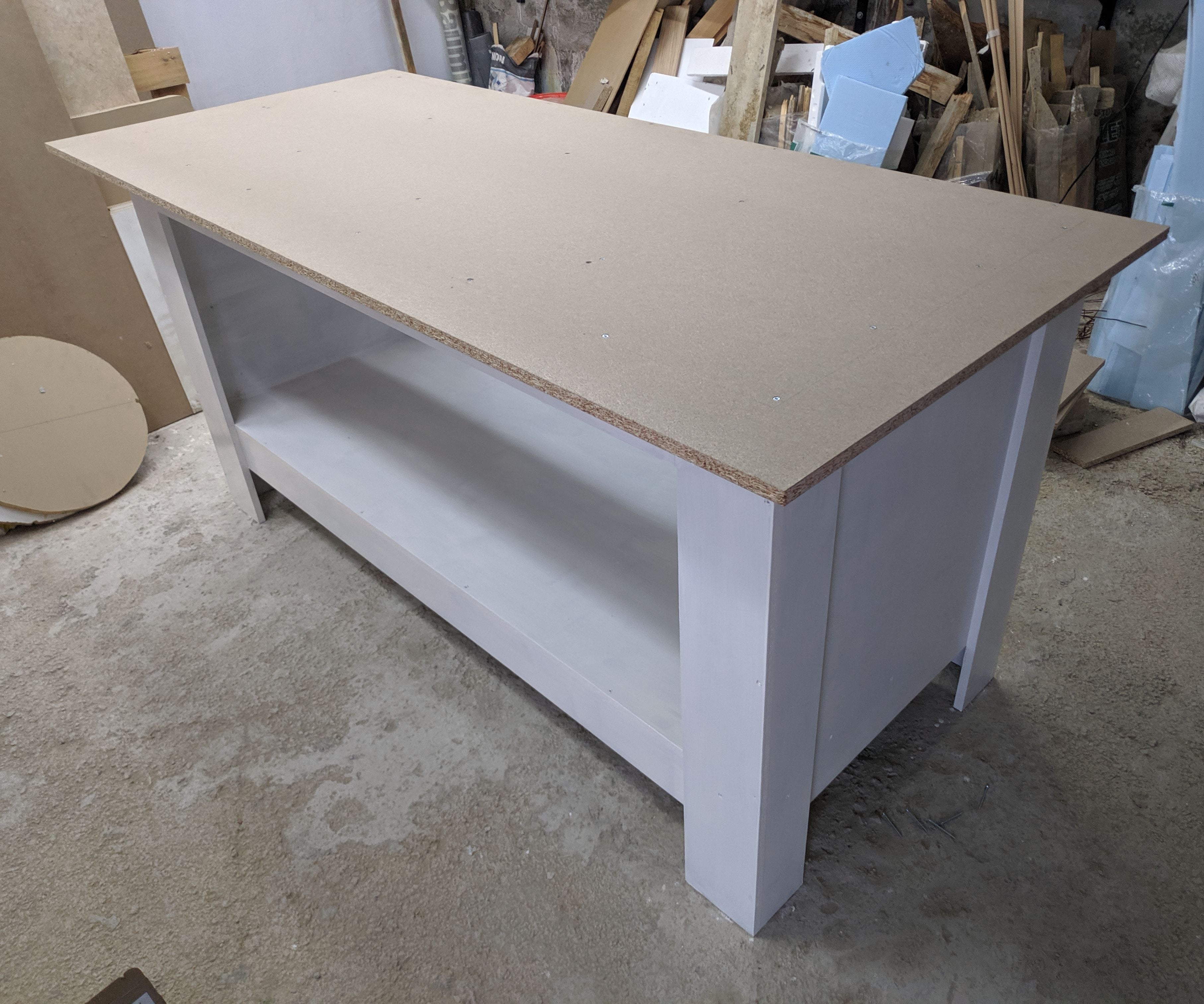 Less Than $50 Particleboard Workbench