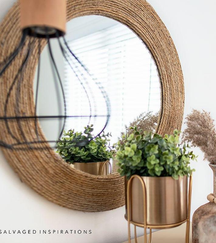 How to Create a DIY Rope Mirror | $20 Makeover 