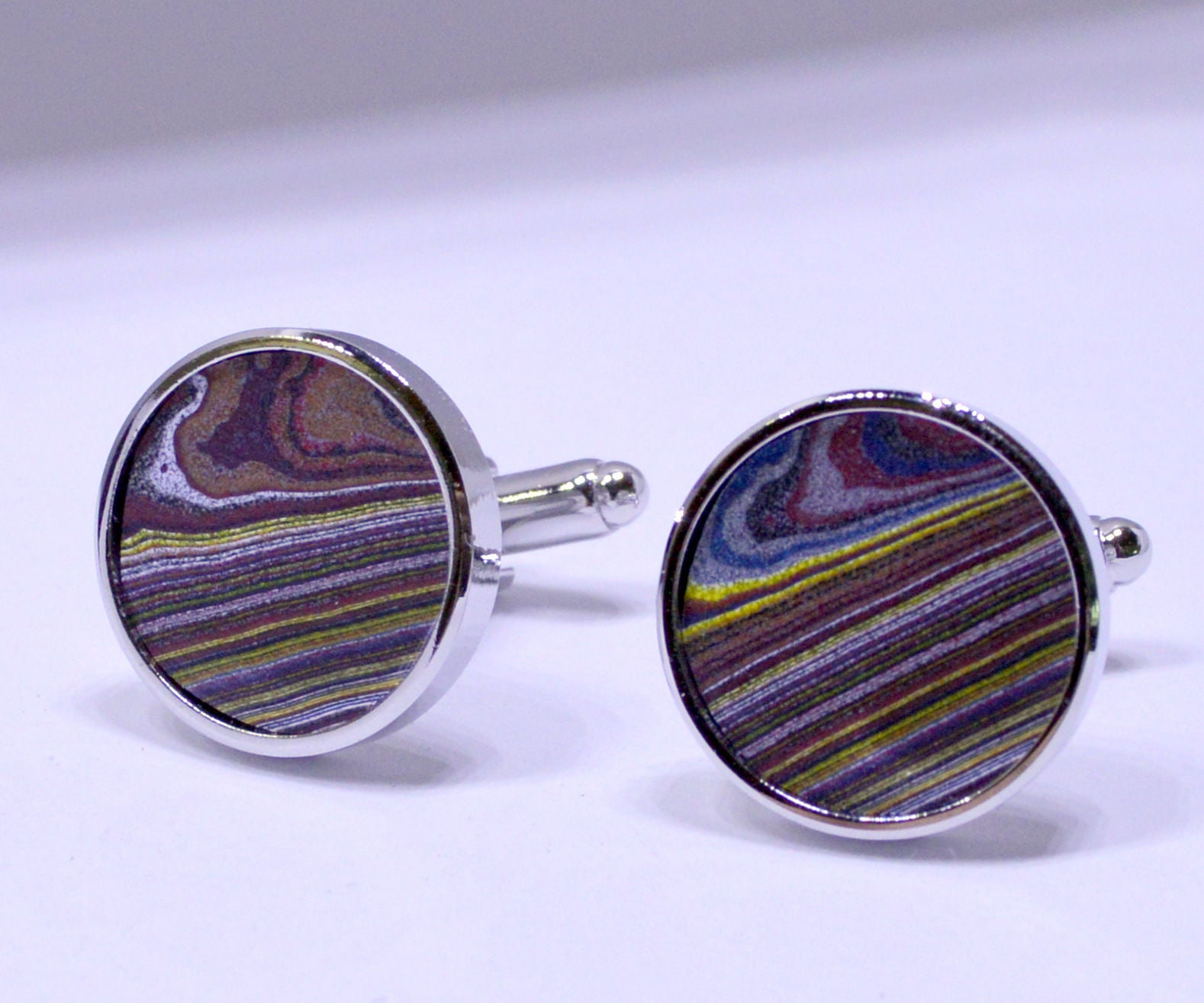 Cufflinks Made From Fordite