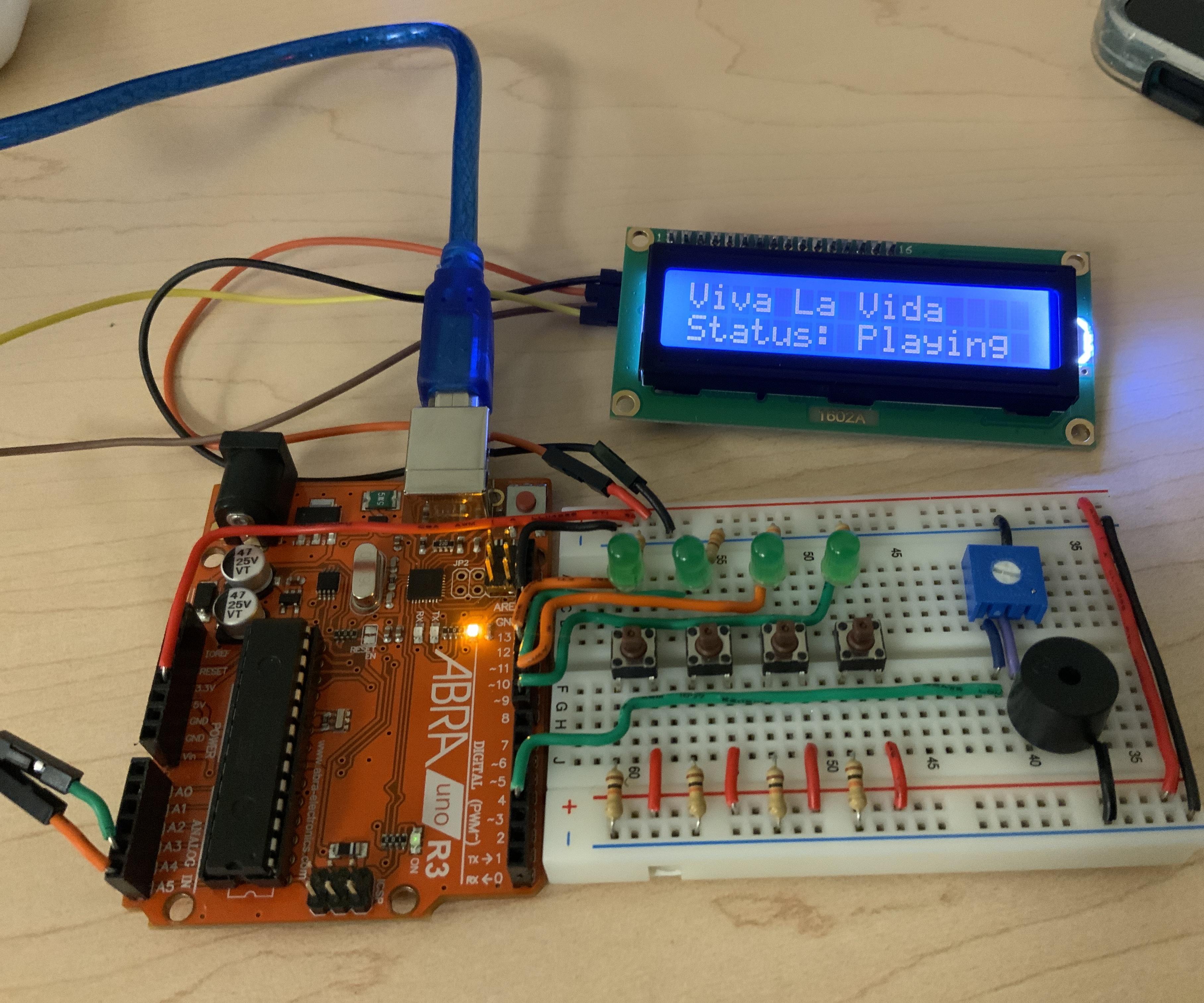 Arduino Music Player - With Skip, Mute, and Rewind