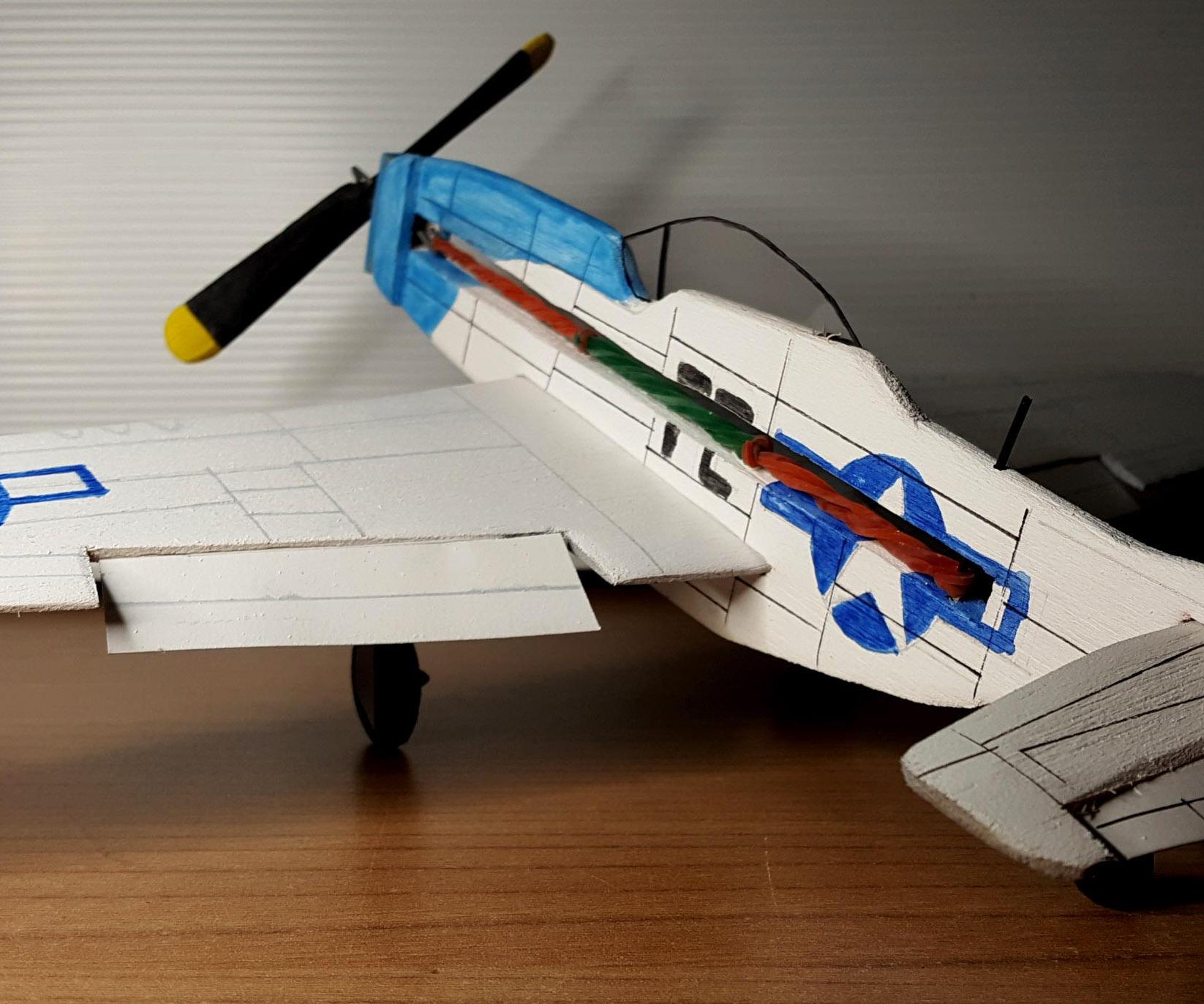 P51 Mustang Rubber Band