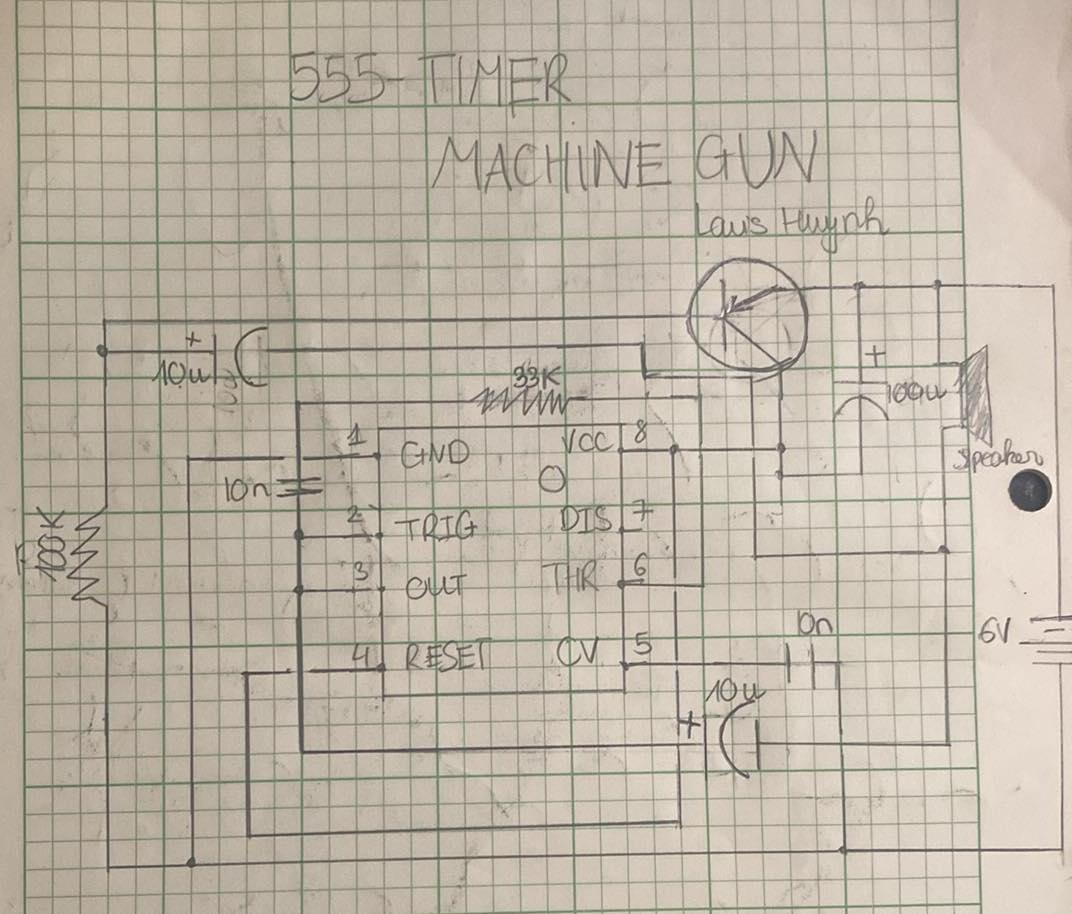 555 Timer Project Machine Gun: Build Your Own Circuit !- Louis Huynh