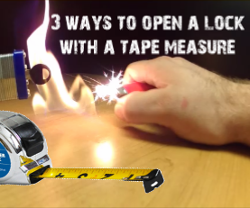 3 WAYS TO OPEN a LOCK WITH a TAPE MEASURE.