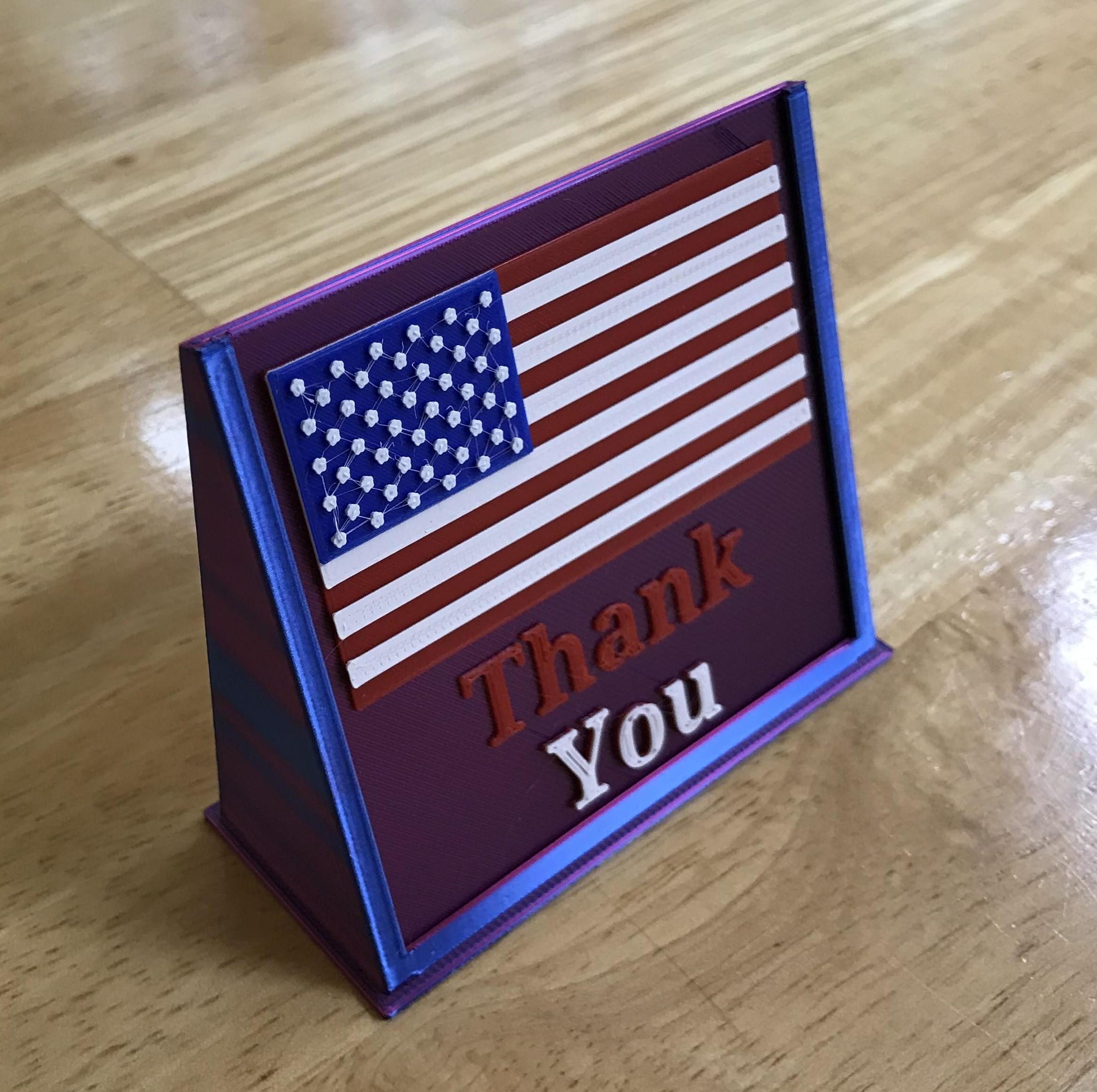 3D Printed Thank You Card