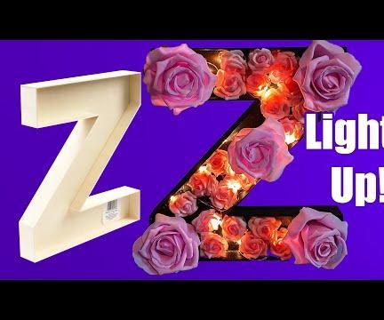 Light Up Floral Monogram Letter