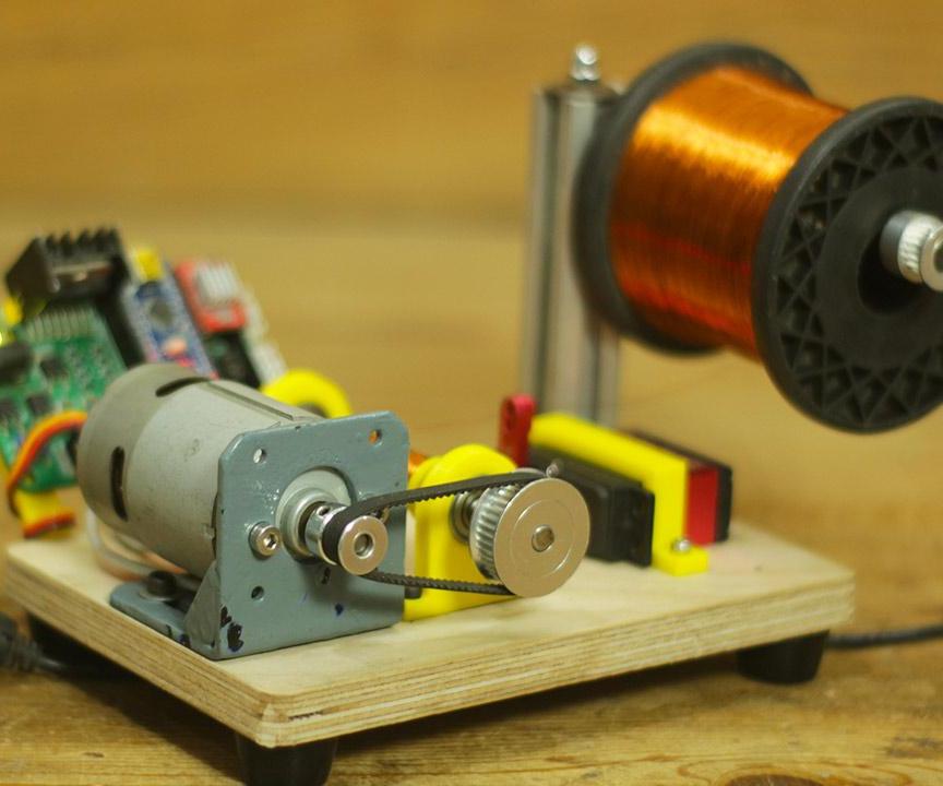 DIY Simple Arduino Based Solenoid Winding Mahcine