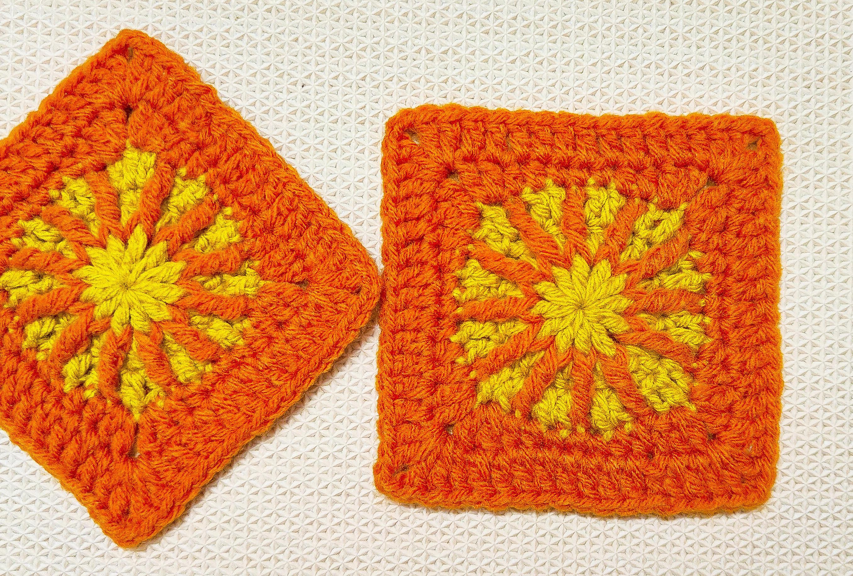 How to Make a Easy Sunshine Crochet Square Block