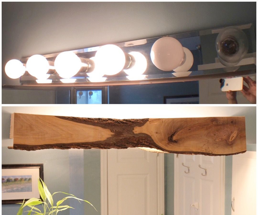 Wood Cover for Bathroom Light