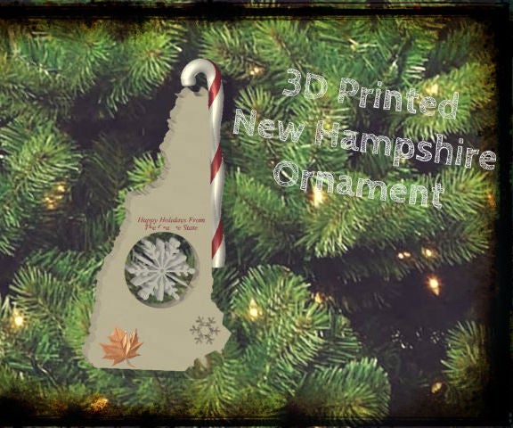 New Hampshire Christmas Ornament
