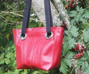 Grommet Bag From a Leather Coat