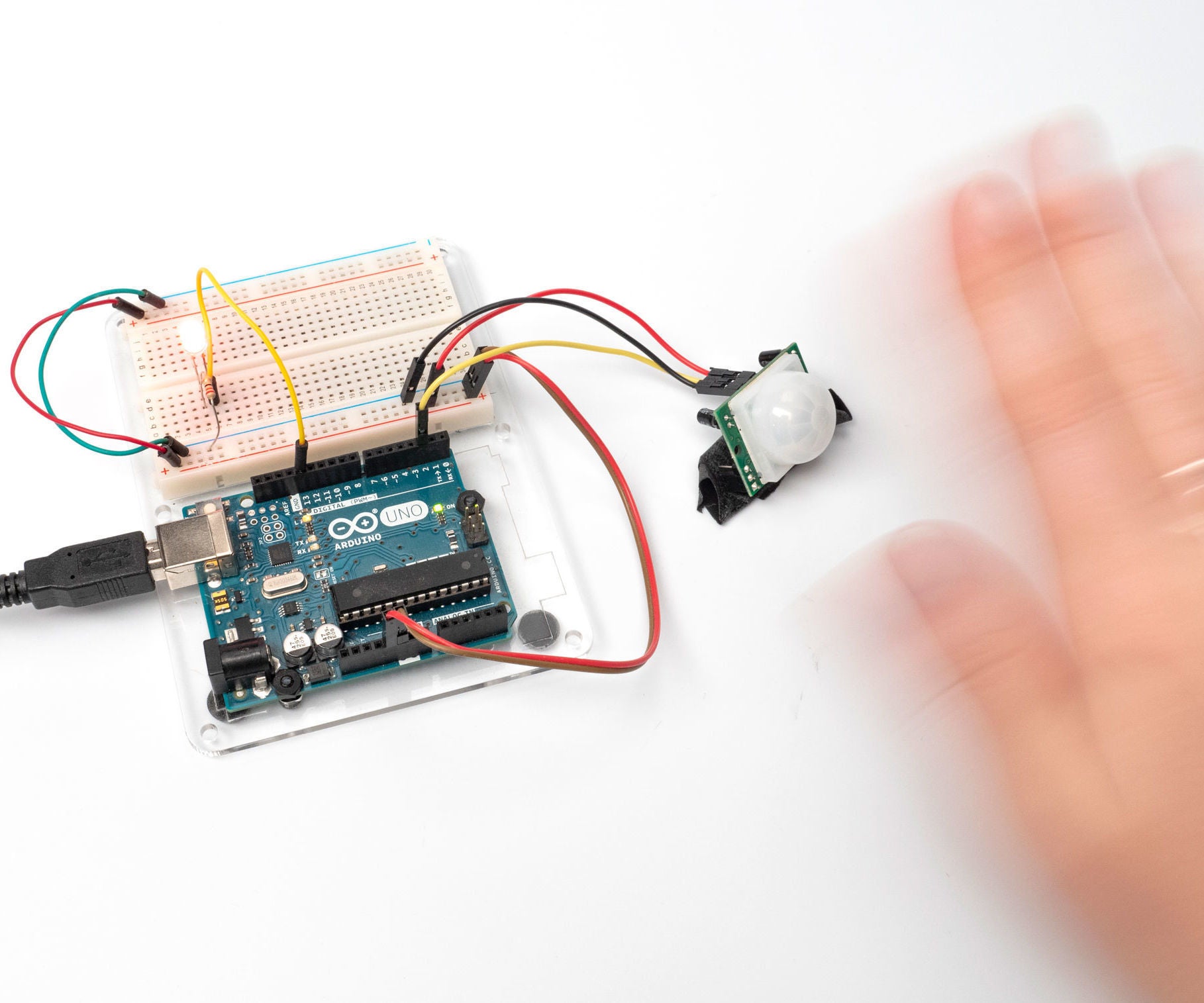 PIR Motion Sensor With Arduino in Tinkercad