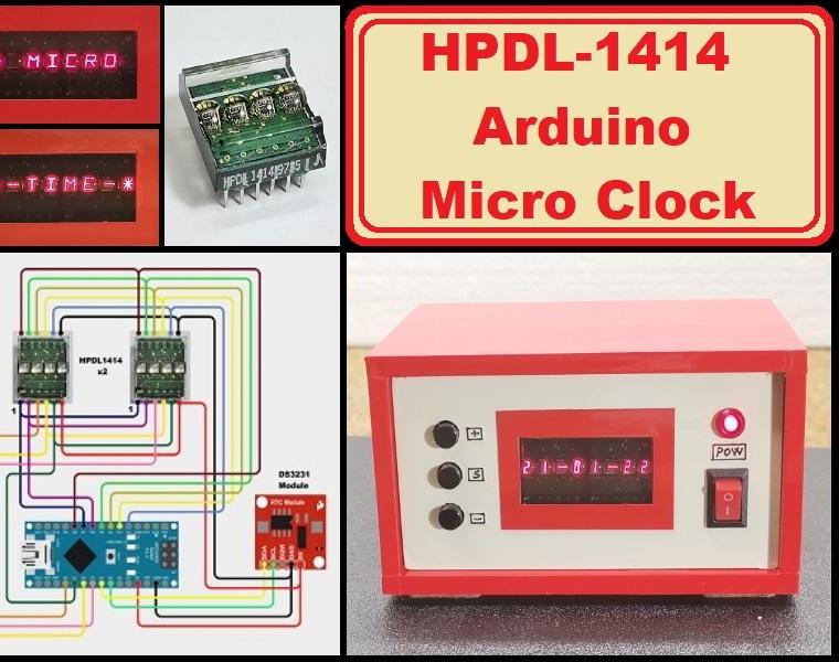 HPDL1414 Arduino Micro Clock
