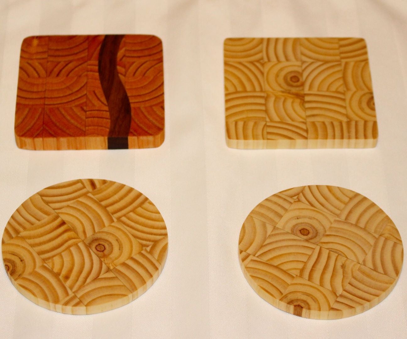 2x4 End Grain Coasters: 3 Styles