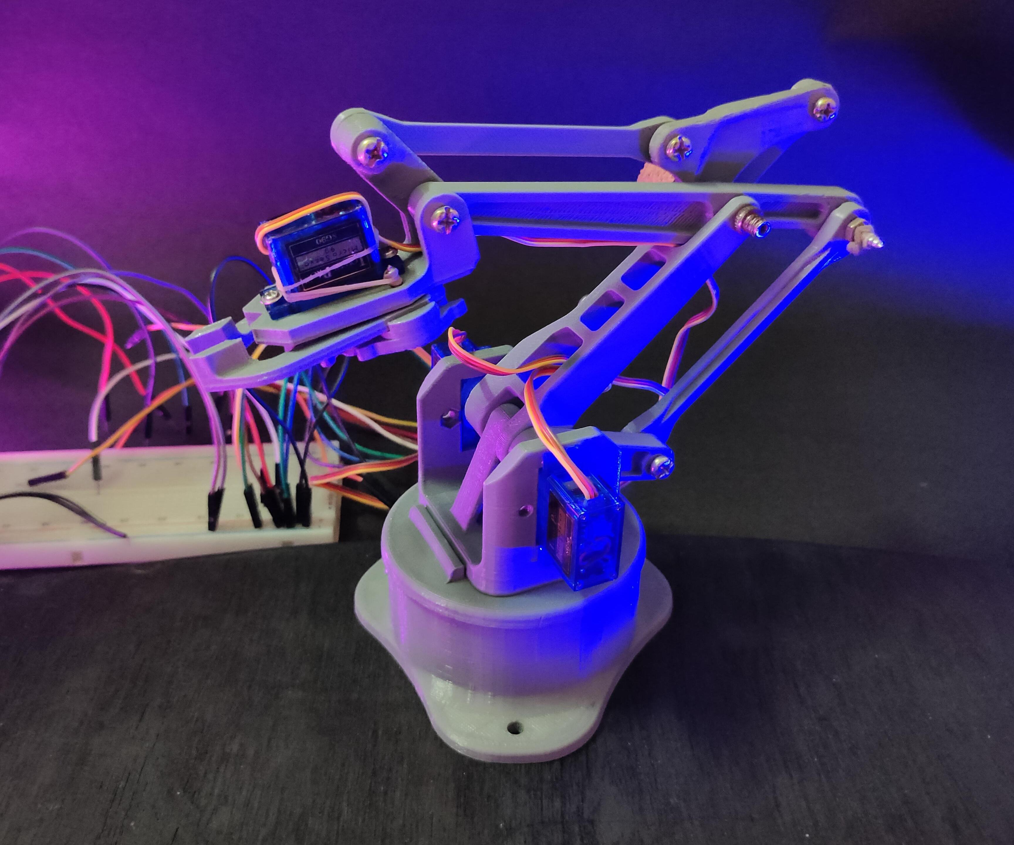 Arm-Bot: 3D Printed 4-DOF Robotic Arm