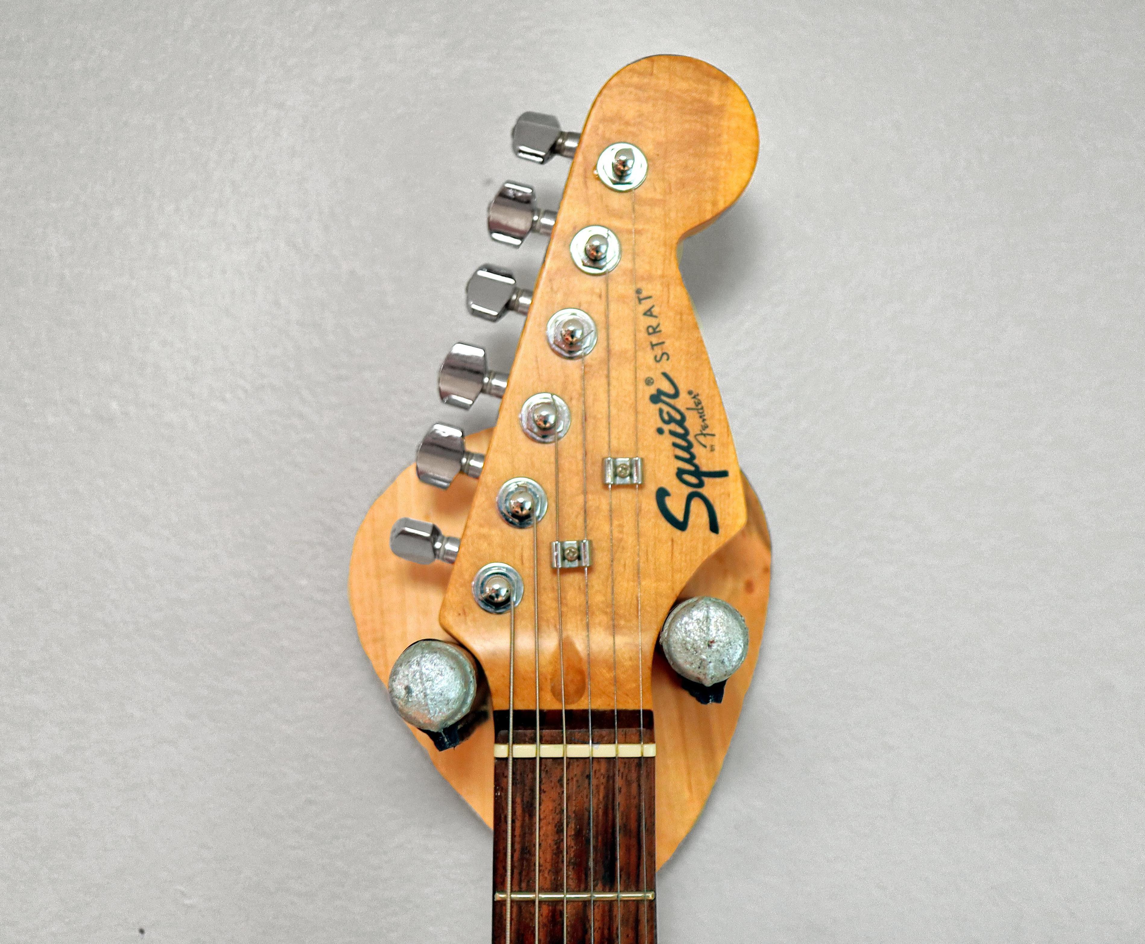 Guitar Wall Hanger With Leather and Pipe!