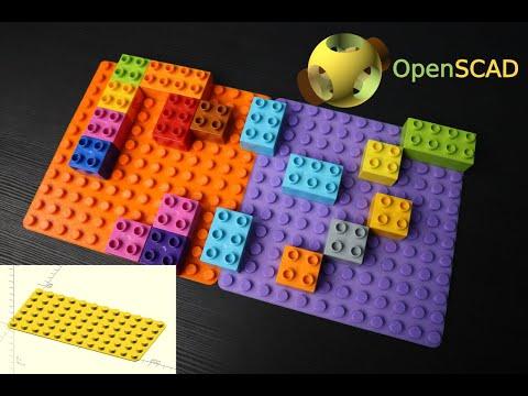  Design With OpenSCAD Linear and Circular Pattern: Lego Duplo Build Plate