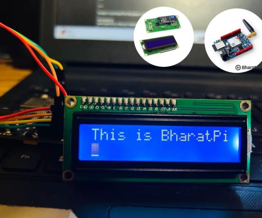 LCD Sensor With Micropython Using Bharart Pi Board