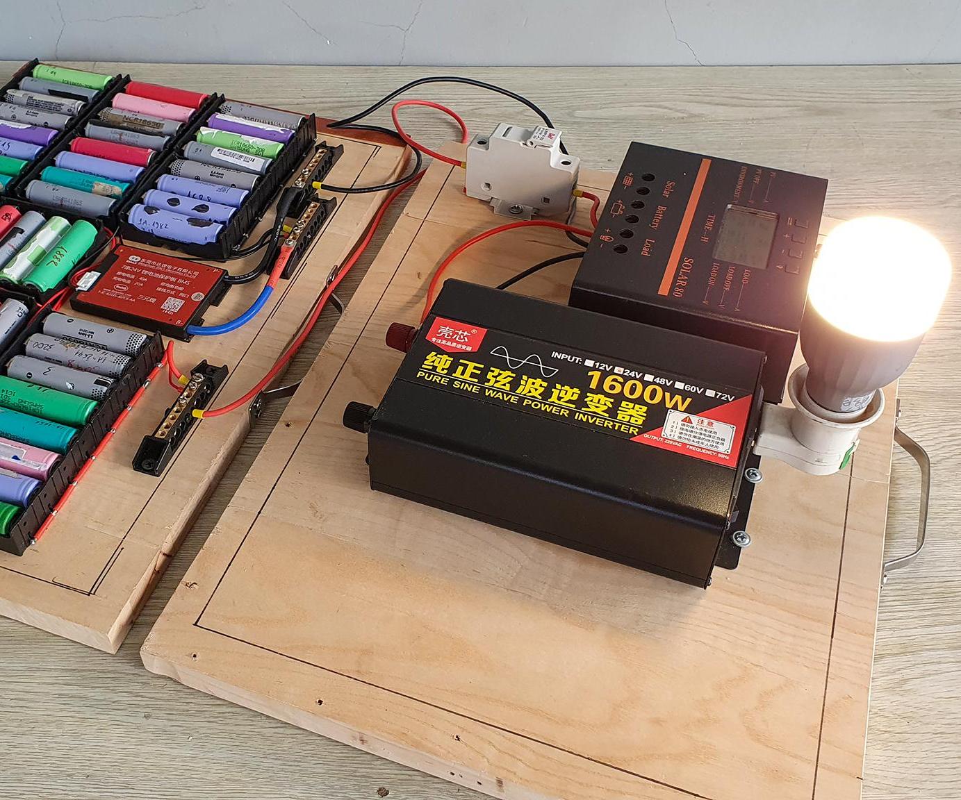 Low-cost Portable Power Station From Old Laptop Batteries