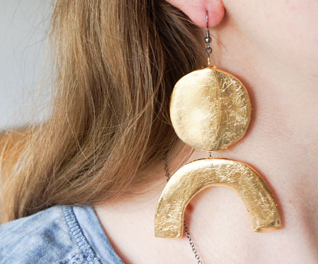 DIY Hot Glue Earrings! | Gold Leaf & Foil Fashion Jewellery