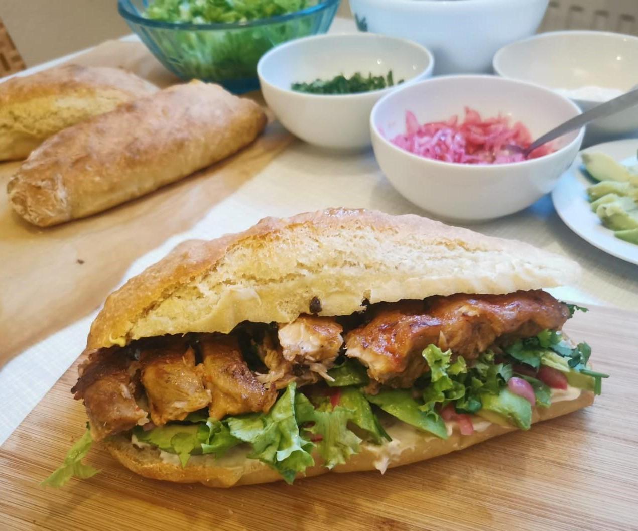 Ecuadorian-style Baked Short Rib Sandwich