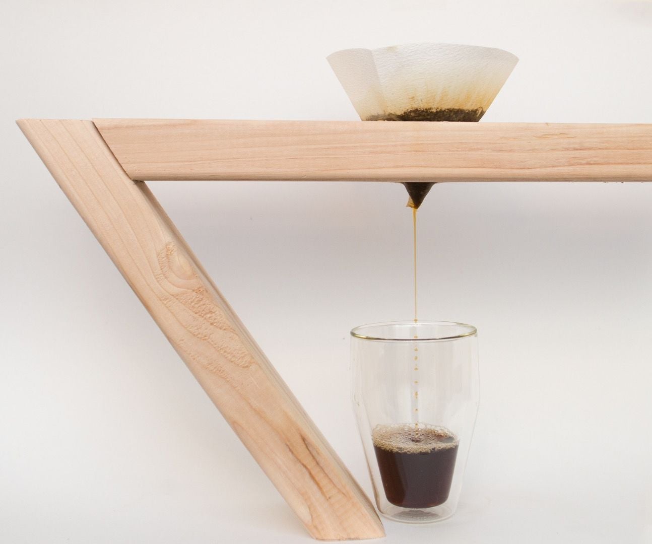 Wood 2x4 Balancing Pour Over Coffee Maker