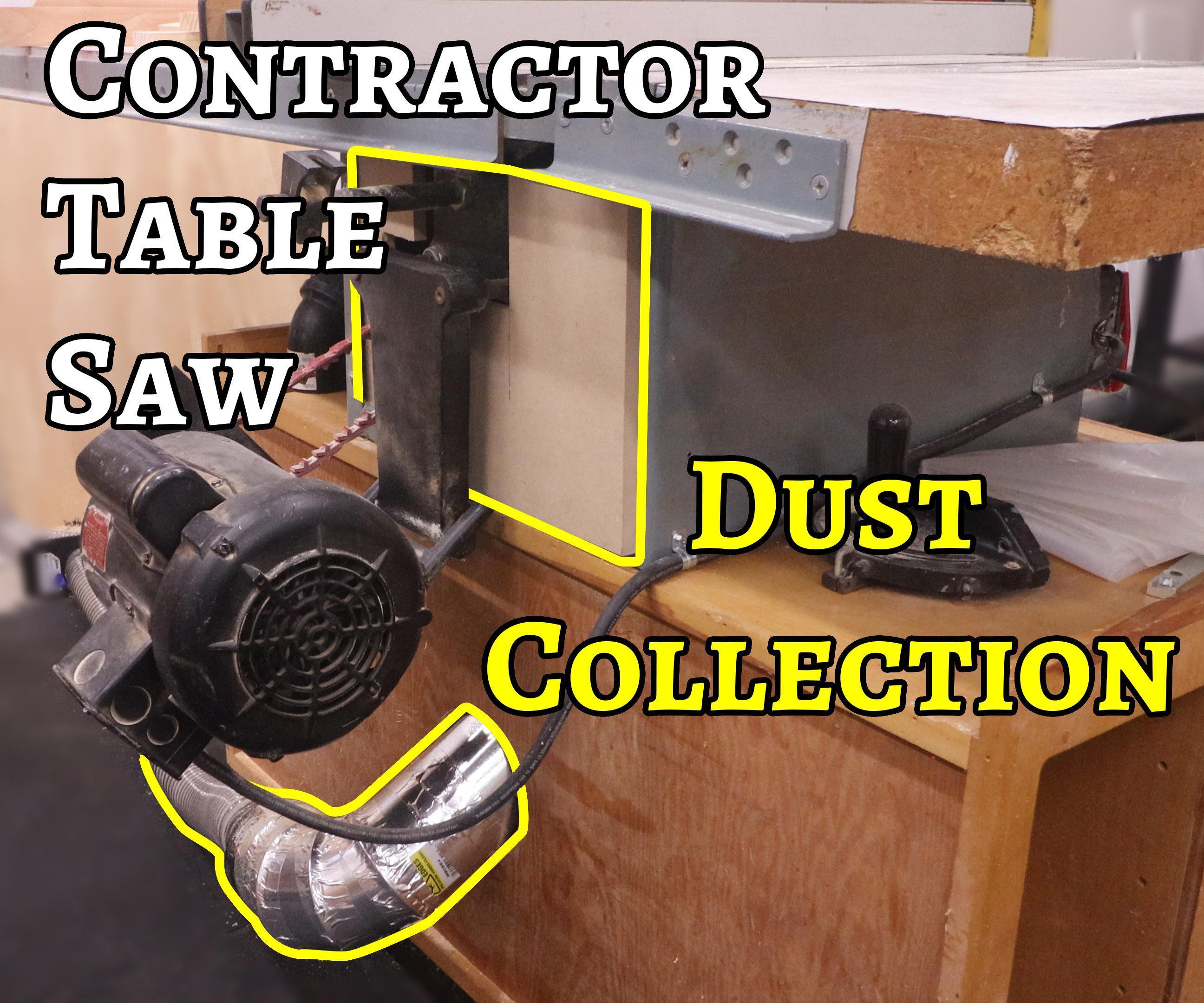 Adding Dust Collection to a Contractor's Table Saw